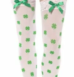 Thigh High Shamrock Stockings