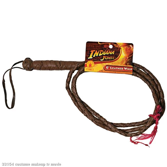 Indiana Jones 6' Leather Whip 1 Indiana Jones 6' Leather Whip