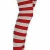 Red And White Striped Tights - Child