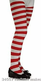 Red And White Striped Tights - Child 1 Red And White Striped Tights - Child