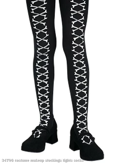 Crossed Bones Girls Tights 1 Crossed Bones Girls Tights