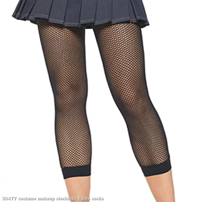 Fishnet Footless Tights (Black) Adult 1 Fishnet Footless Tights (Black) Adult