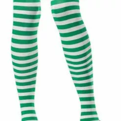 Clover Top Green And White Thigh Highs Adult