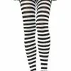 Striped Nylon Tights Plus Adult