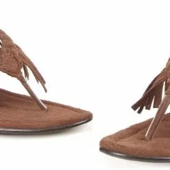 Brown Fringe Flats Adult Shoes