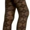 Argyle Tights Black - Adult