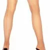 Sheer Thigh Hi With Backseam (Beige) - Adult Plus