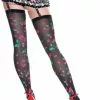French Kiss Black Hotpants With Cherry Hosiery
