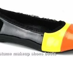 Candykorn (Black) Patent Flat Adult Shoes