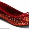 Red Glitter Star Flat Adult Shoes
