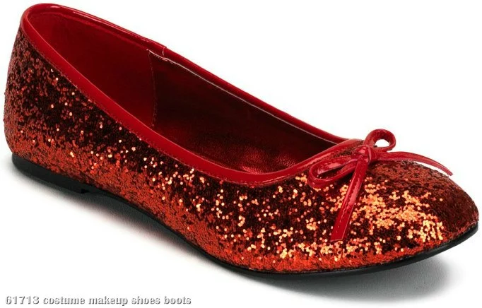 Red Glitter Star Flat Adult Shoes 1 Red Glitter Star Flat Adult Shoes