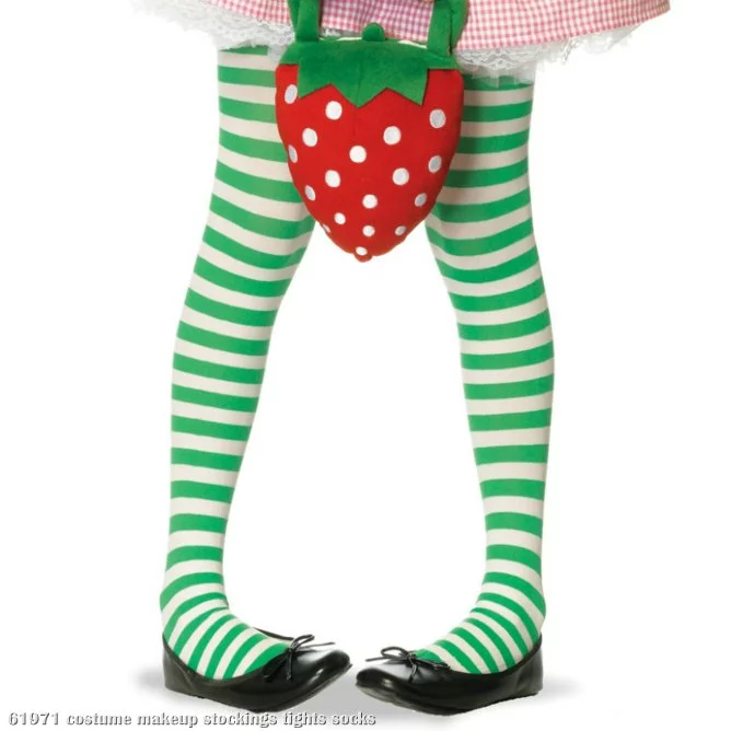Green/White Striped Tights Child 1 Green/White Striped Tights Child