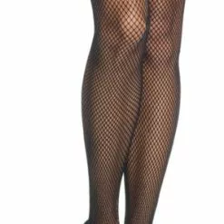 Fishnet Thigh Highs With Handcuff Charm Adult
