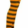 Orange And Black Striped Tights - Child