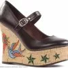 Kat Mary Jane Tattoo Platform Shoes (Black) Adult