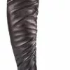 Lala Ruched Thigh High Boots (Black) Adult