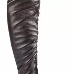 Lala Ruched Thigh High Boots (Black) Adult