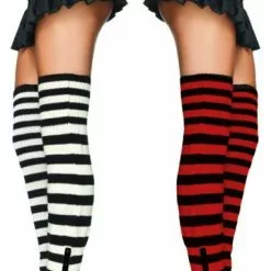 Extra Long Striped Leg Warmers Adult