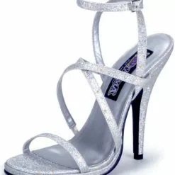 Silver Mini Glitter Heels Adult