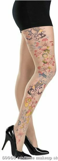 Flowers & Birds Full Adult Pantyhose 1 Flowers & Birds Full Adult Pantyhose
