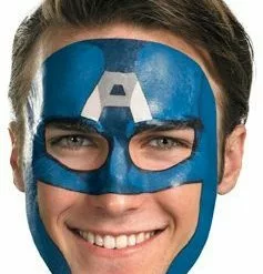 Captain America Face Tattoo