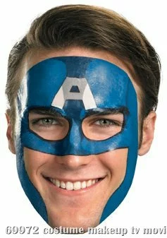 Captain America Face Tattoo 1 Captain America Face Tattoo