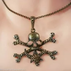 Skull And Crossbones Adult Necklace