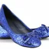 Mila Blue Glitter Adult Ballet Flats