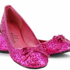 Mila Fuschia Glitter Adult Ballet Flats