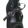 Black Velvet Peep Toe Adult Boots