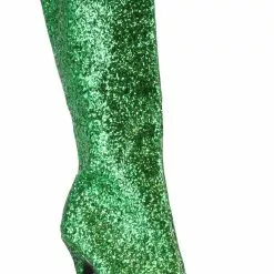 Green Glitter Adult Boots
