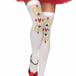 Follow Suit Playing Card Thigh Highs (Adult)